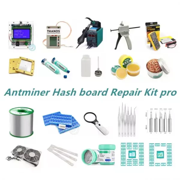 Antminer 20 Piece Hash Board Repair Kit - Fixture, EEPROM, Desoldering, Tin Tool