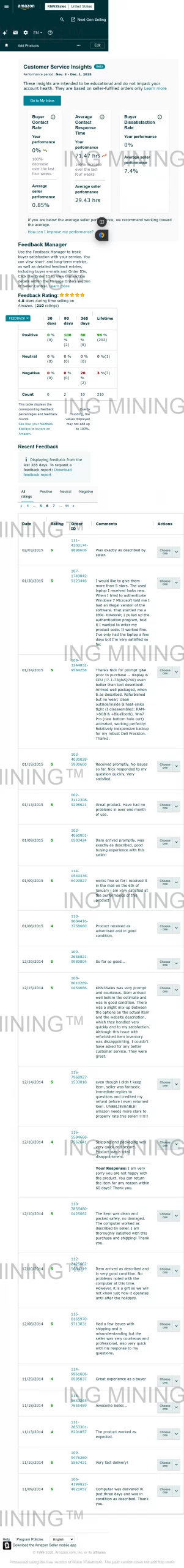 Amazon customer testimonial for ING Mining hardware