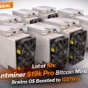 Lot of 10 Antminer S19k Pro Bitcoin miners SHA-256 farm setup