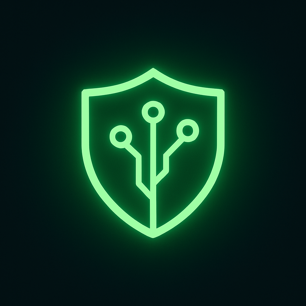 Abstract security shield icon illustration