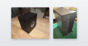 A VolcMiner D1 Mini scrypt miner and a Goldshell XT Box miner.