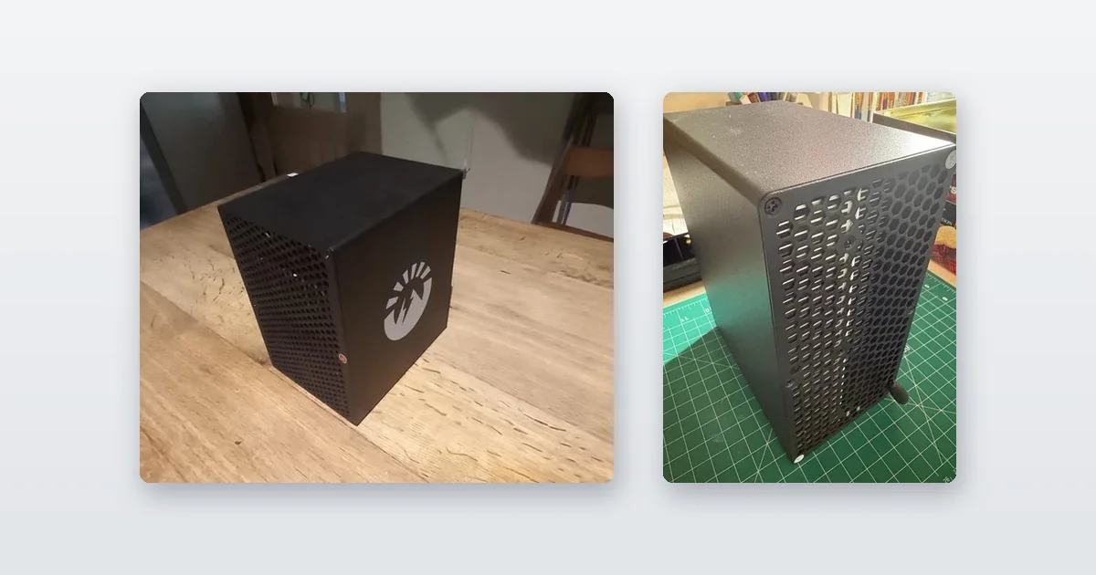A VolcMiner D1 Mini scrypt miner and a Goldshell XT Box miner.