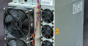 A used Bitmain Antminer S19 Pro 110TH/s.