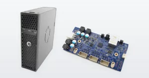 A Canaan Avalon Q 90T home Bitcoin miner and an Avalon 1166 Pro control board.
